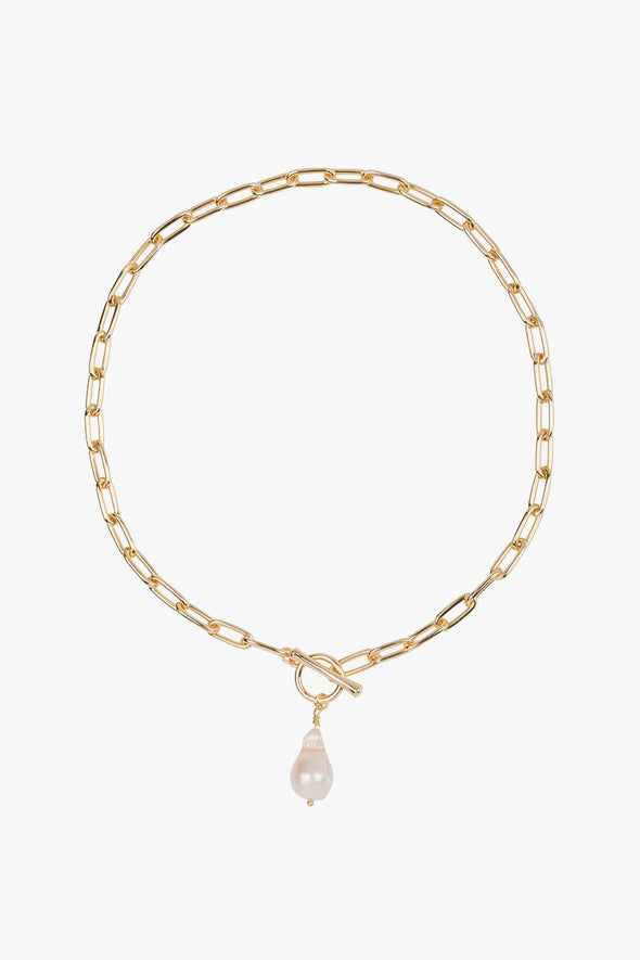 T Bar Pearl Necklace