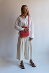 Twist Braided Neoprene Bag Red Coral