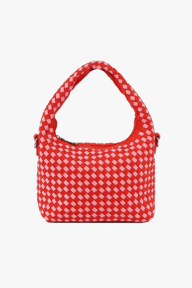 Twist Braided Neoprene Bag Red Coral