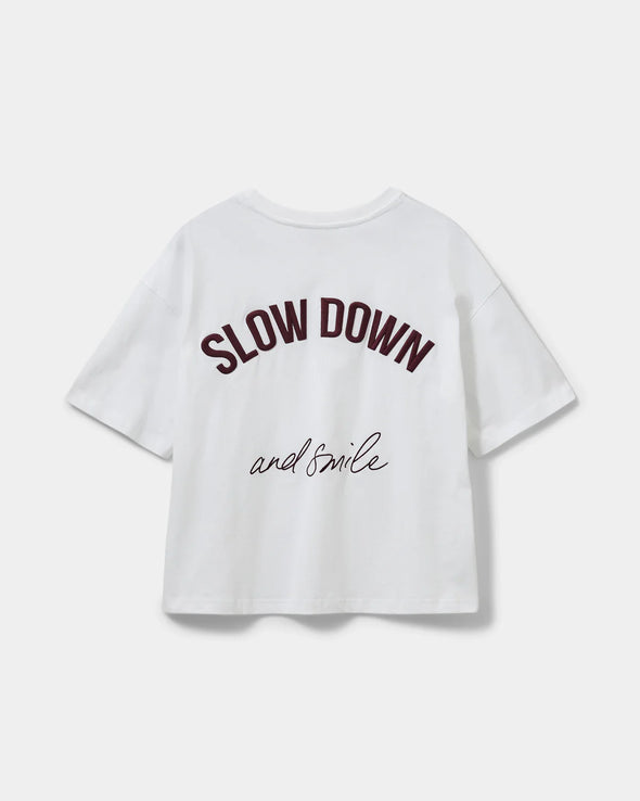 Vera T-Shirt White Slow Down