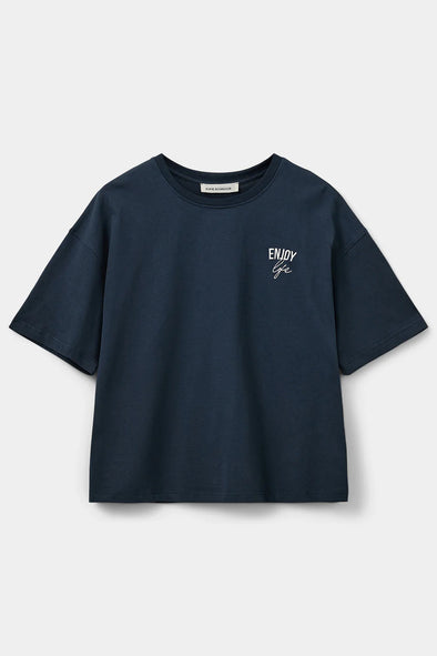 Vera T-Shirt Navy Slow Down