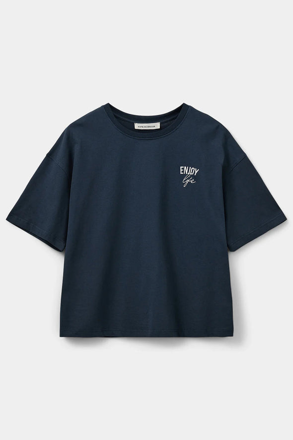 Vera T-Shirt Navy Slow Down