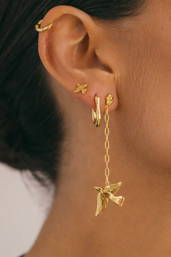 Lucky Swallow Stud Goldplated