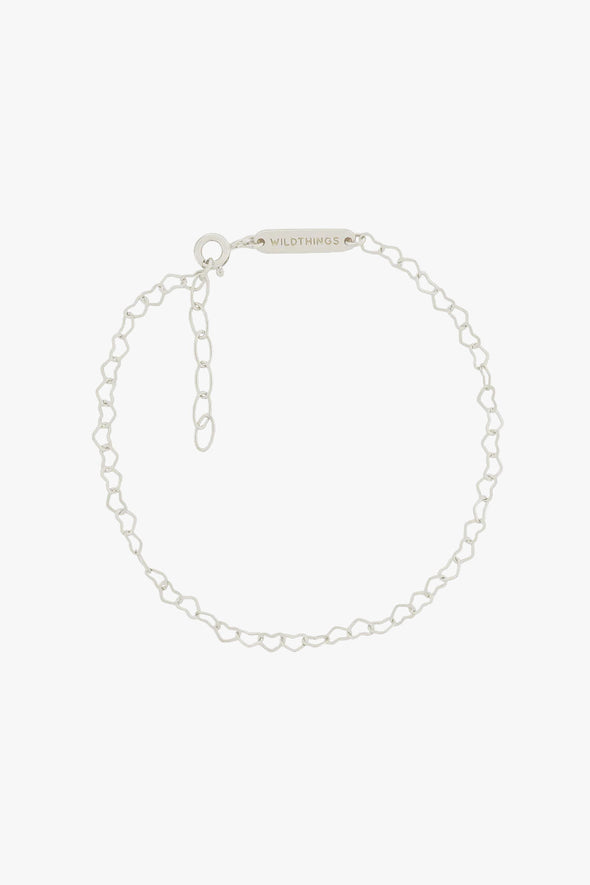 Heart Chain Bracelet Silver