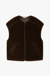 Mounty Sleeveless Jacket Dark Earth