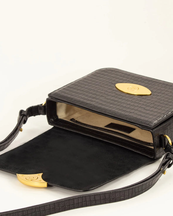 Diviluz Box Bag Black Croco