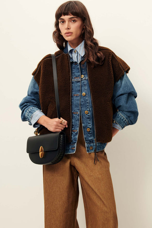 Mounty Sleeveless Jacket Dark Earth