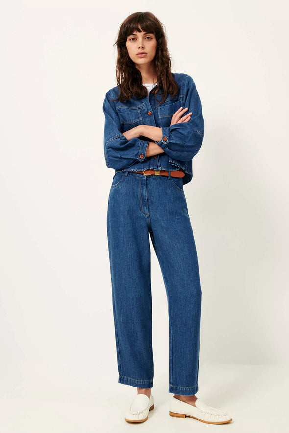 Nica Trousers Denim Blue