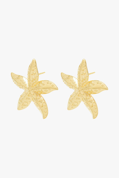 Big Sea Star Earrings Goldplated (pair)