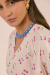 Aqua Do Mar Beaded Necklace Goldplated