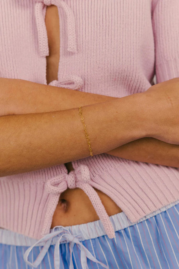 Heart Chain Bracelet Goldplated