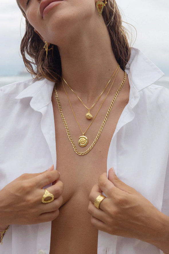 Long Mariner Chain Necklace Goldplated (60cm)