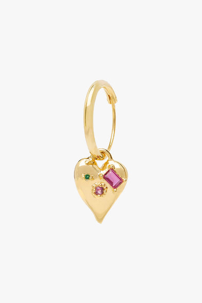 Colorful Heart Earring Goldplated