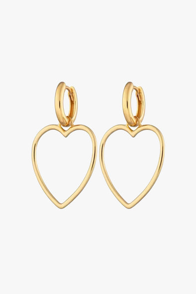 Jamie Earrings Heart Gold