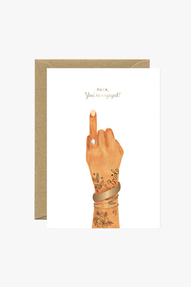 Gold Foil Engagement Everyday Greeting Card