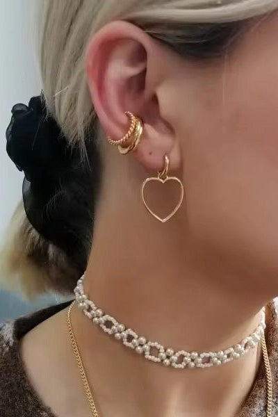 Jamie Earrings Heart Gold