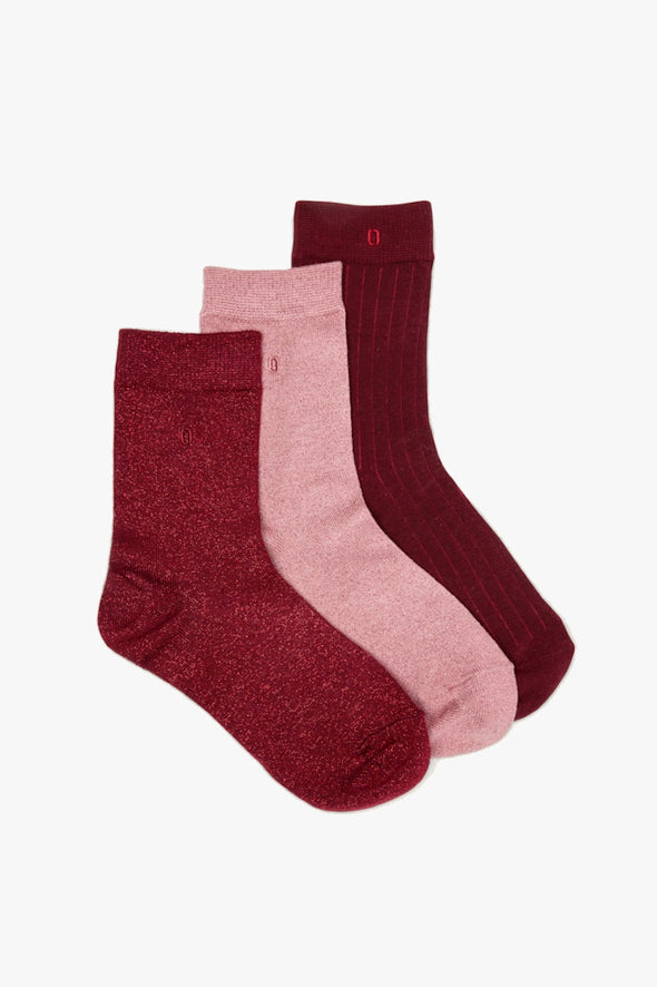 Bordeaux, Red & Pink Socks