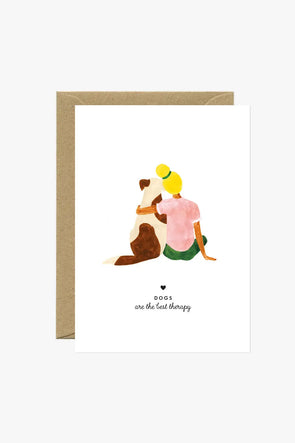 Dog Therapy Greeting Card