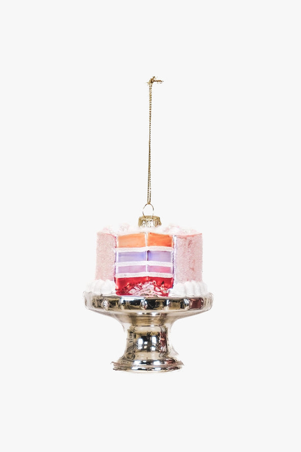 Xmas Hanger Glass Pie Pink