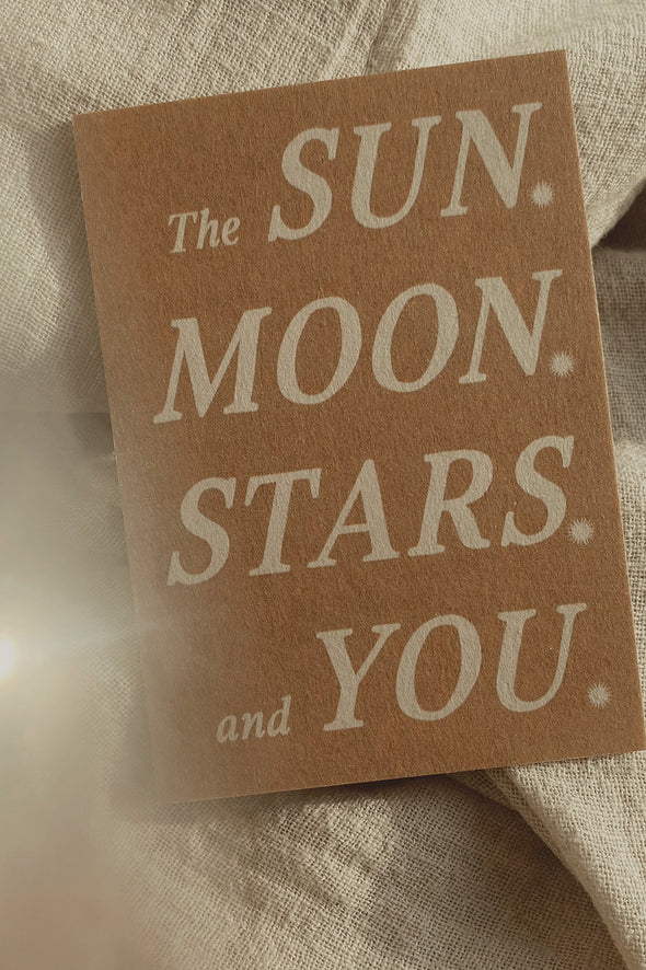 Sun Moon Stars Mini Card