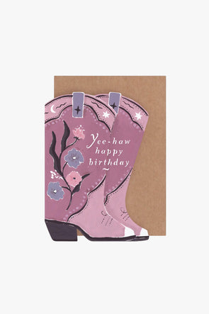 Cowboy Boots Birthday Card