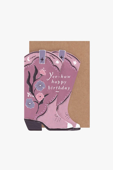 Cowboy Boots Birthday Card