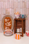 Striped Mug Pink Orange