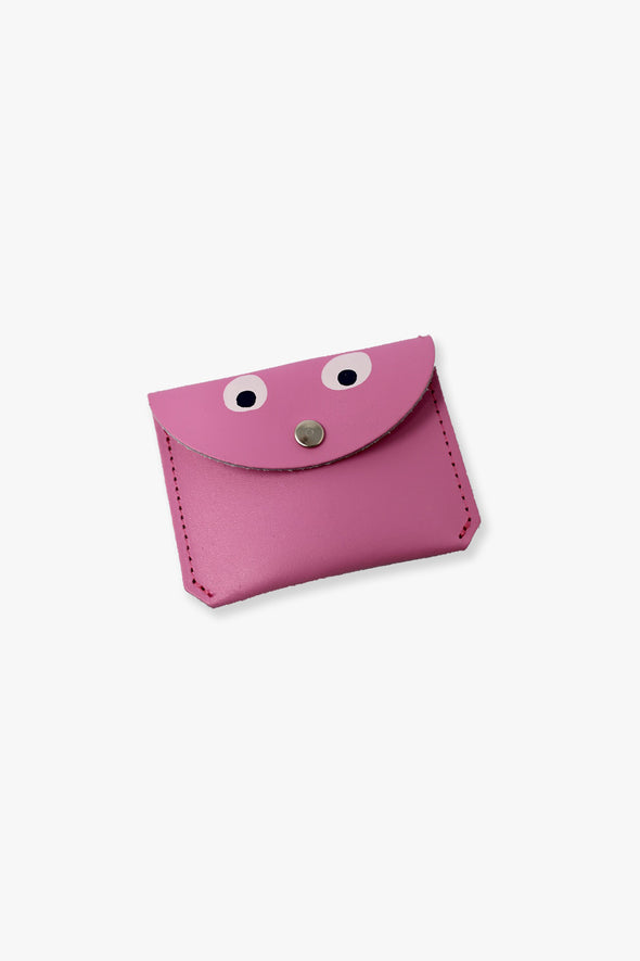 Googly Eye Mini Wallet Hot Pink