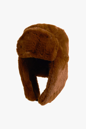 Faux Fur Hat Brown