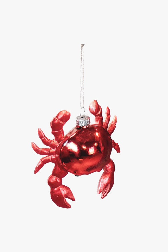 Xmas Hanger Glass Crab