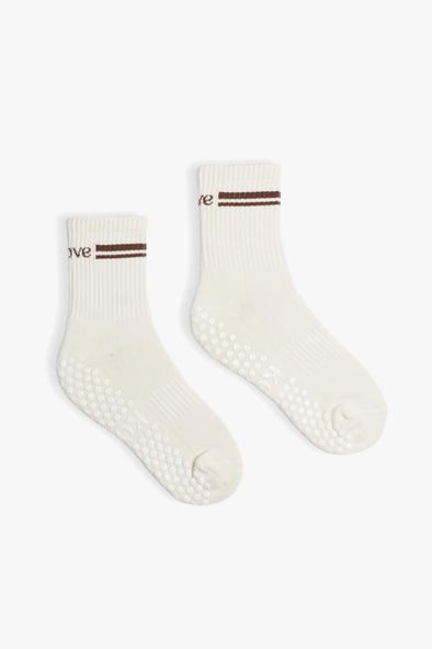 Vintage Grip Socks Espresso