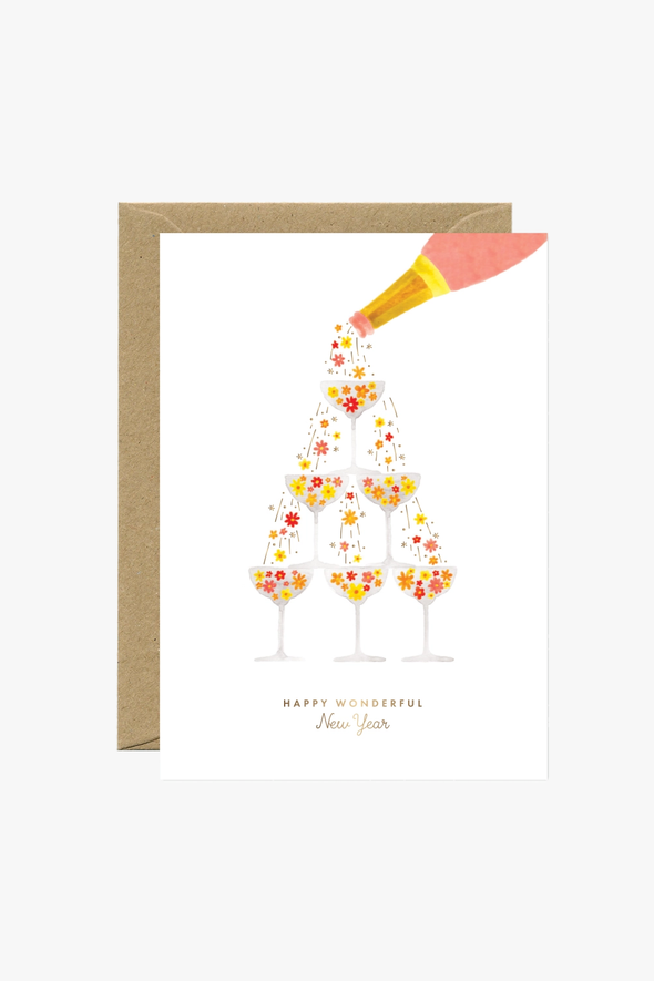 Gold NY Champagne Everyday Card