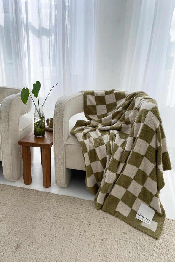 The Teddy Throw Khaki Check