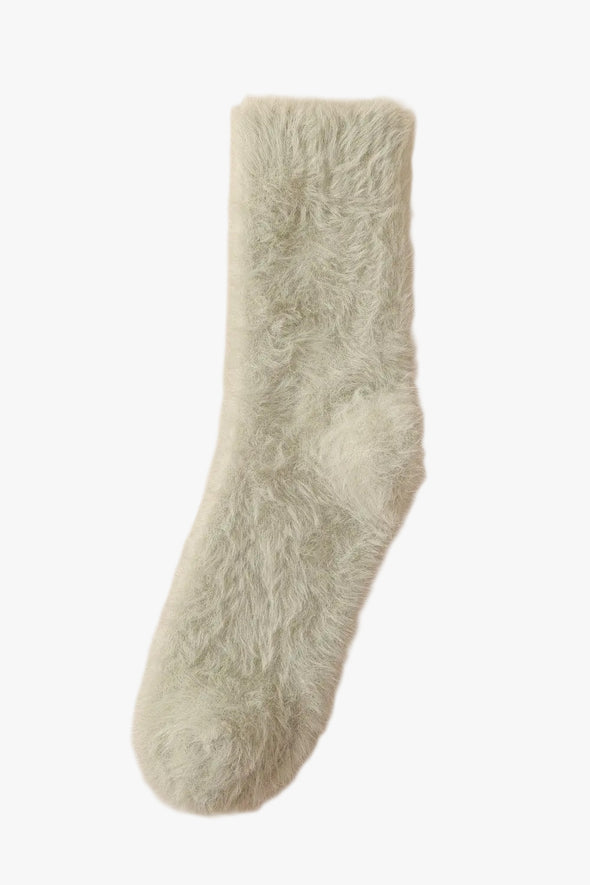 Fuzzy House Socks Green