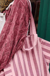 Elisa Bag Stripes Burgundy/Bubblegum Pink