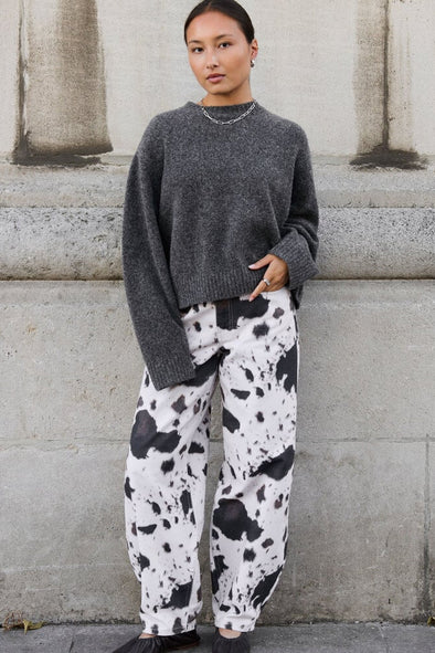 Chuck Denim Trousers Cow Print