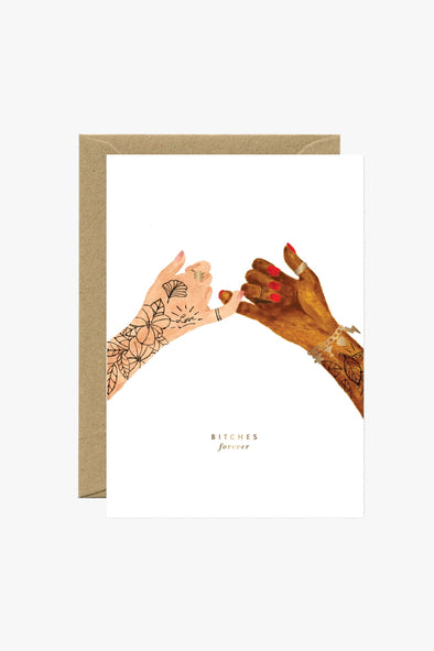 Gold Bitches Forever Greeting Card