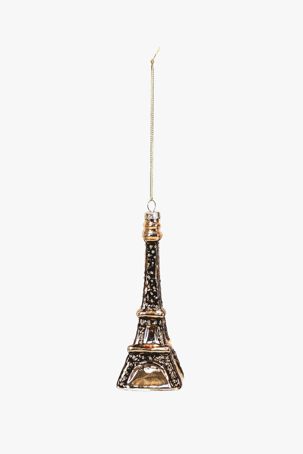 Xmas Hanger Glass Eiffel Tower