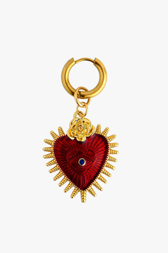 Devil's Heart Single Earring