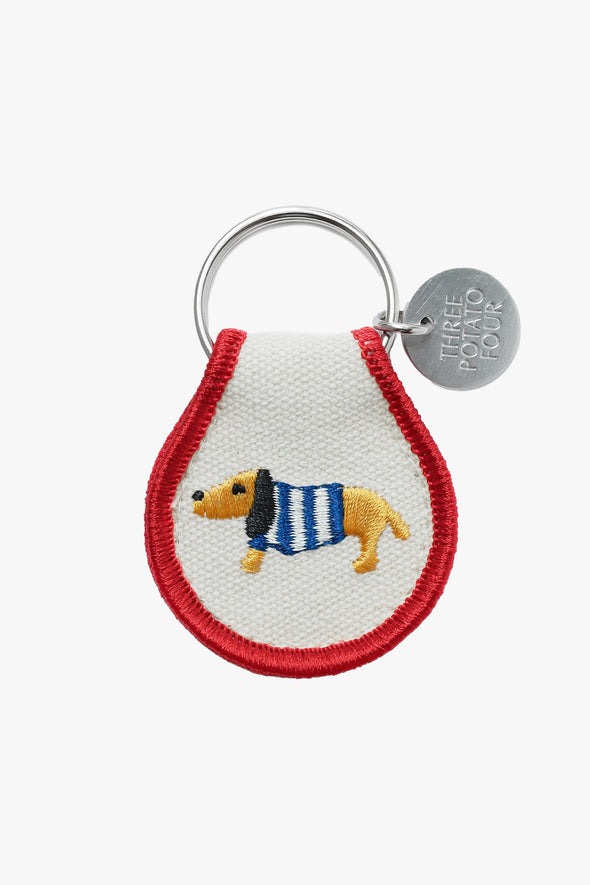 Sweater Dog Patch Keychain