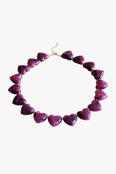 Bead Necklace - Purple