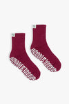 Les Basics Grip Socks Burgundy