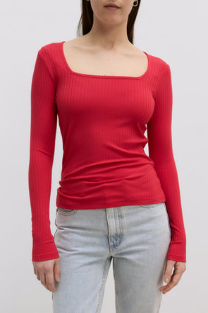 Valeria Top Racing Red