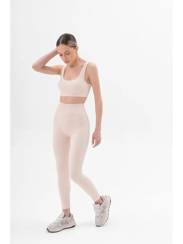 Rib Leggings Pink