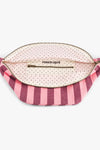 Bum Bag Stripes Burgundy /Flamingo Pink