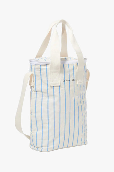 Drinks Cooler Bag Le Weekend Mid Blue-Cream