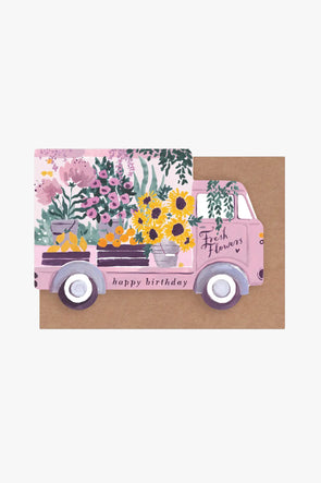 Flower Truck Birthday Card