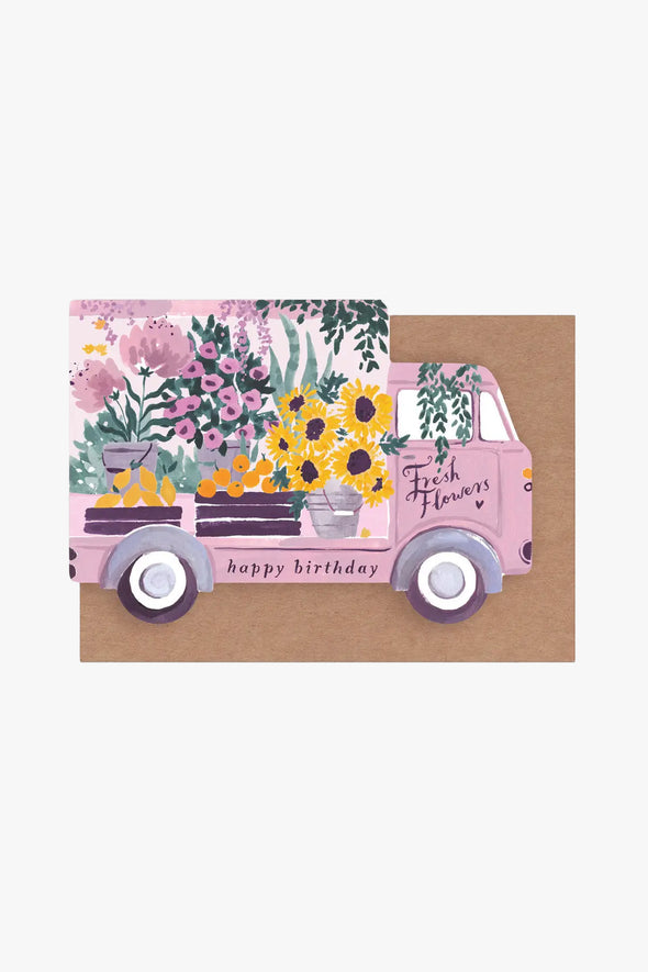 Flower Truck Birthday Card