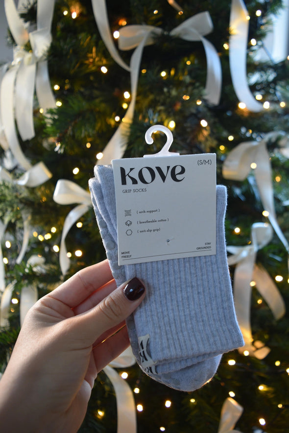 Les Basics Grip Socks Grey Melange