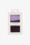 Ribbed Frilly Lilac, Black & Purple Socks